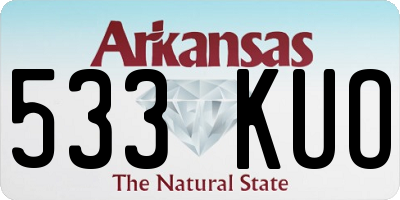 AR license plate 533KUO