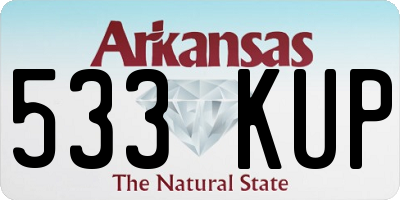 AR license plate 533KUP