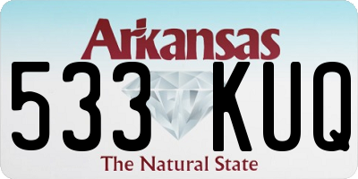 AR license plate 533KUQ