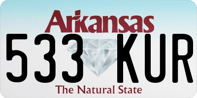 AR license plate 533KUR