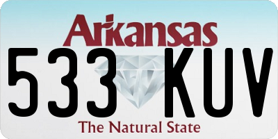 AR license plate 533KUV