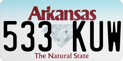 AR license plate 533KUW
