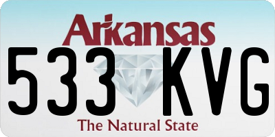 AR license plate 533KVG