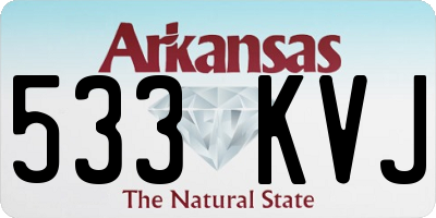 AR license plate 533KVJ
