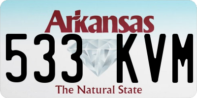 AR license plate 533KVM