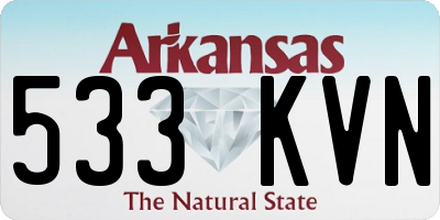 AR license plate 533KVN