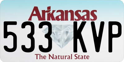 AR license plate 533KVP