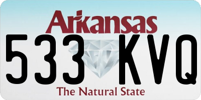 AR license plate 533KVQ
