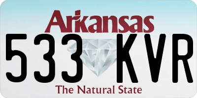 AR license plate 533KVR