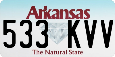 AR license plate 533KVV