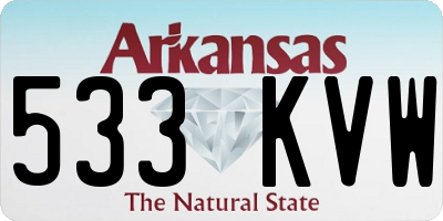 AR license plate 533KVW