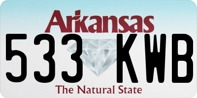 AR license plate 533KWB