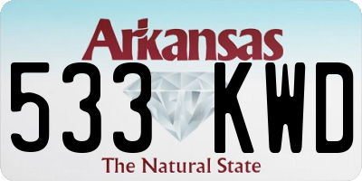 AR license plate 533KWD