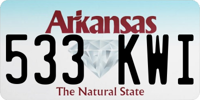 AR license plate 533KWI
