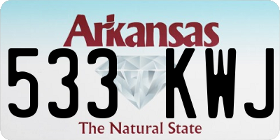 AR license plate 533KWJ