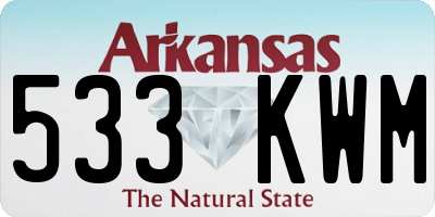 AR license plate 533KWM