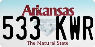 AR license plate 533KWR