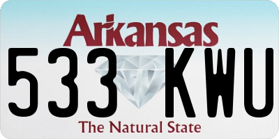 AR license plate 533KWU