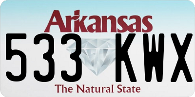 AR license plate 533KWX