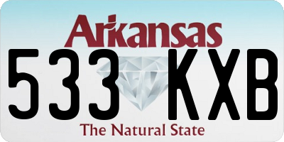 AR license plate 533KXB