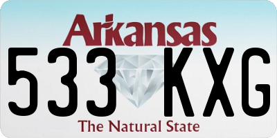 AR license plate 533KXG