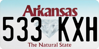 AR license plate 533KXH