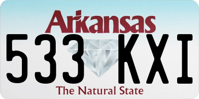 AR license plate 533KXI