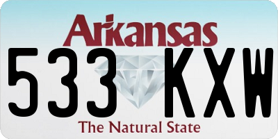 AR license plate 533KXW