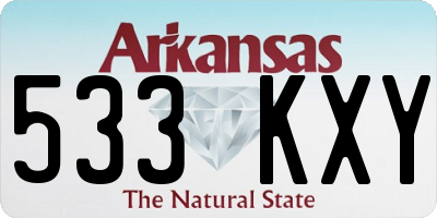 AR license plate 533KXY