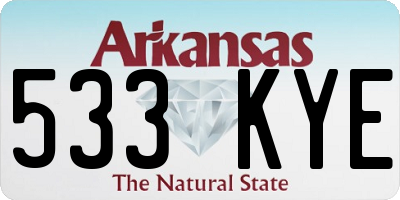 AR license plate 533KYE