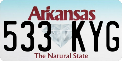 AR license plate 533KYG