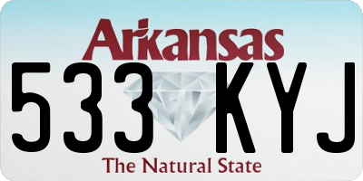 AR license plate 533KYJ
