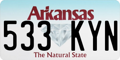 AR license plate 533KYN