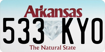 AR license plate 533KYO