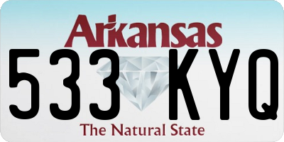 AR license plate 533KYQ