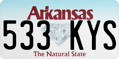AR license plate 533KYS