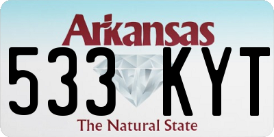 AR license plate 533KYT
