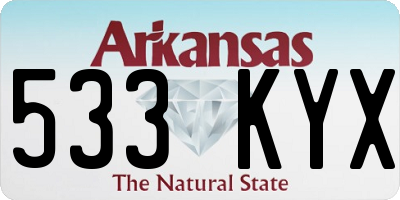 AR license plate 533KYX