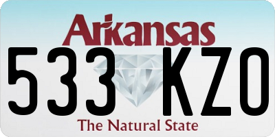 AR license plate 533KZO