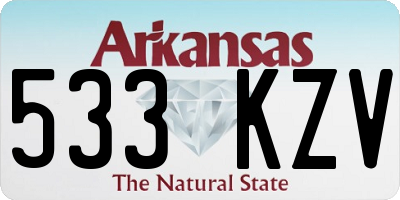 AR license plate 533KZV