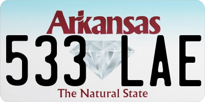 AR license plate 533LAE
