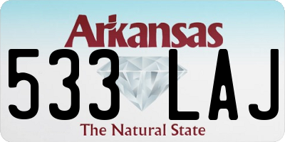 AR license plate 533LAJ