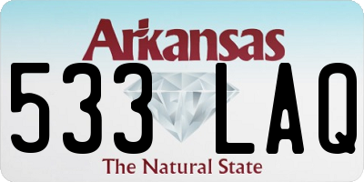 AR license plate 533LAQ