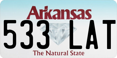 AR license plate 533LAT