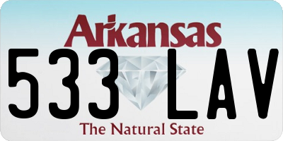 AR license plate 533LAV