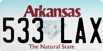 AR license plate 533LAX