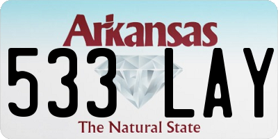 AR license plate 533LAY