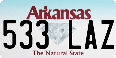 AR license plate 533LAZ