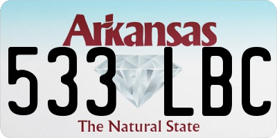 AR license plate 533LBC