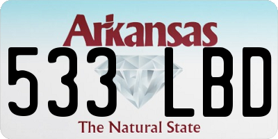 AR license plate 533LBD